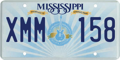 MS license plate XMM158