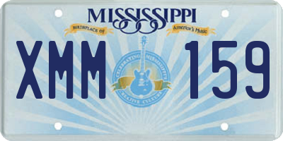 MS license plate XMM159