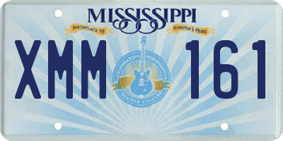 MS license plate XMM161