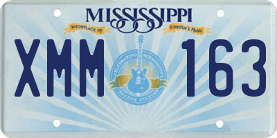 MS license plate XMM163