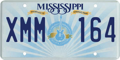MS license plate XMM164