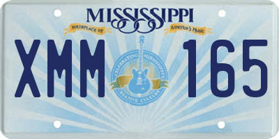 MS license plate XMM165