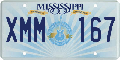 MS license plate XMM167