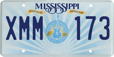 MS license plate XMM173