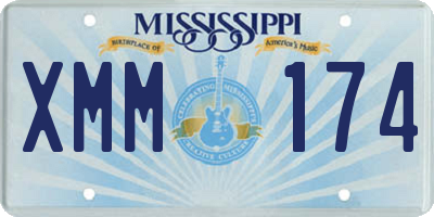 MS license plate XMM174
