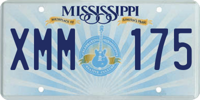 MS license plate XMM175