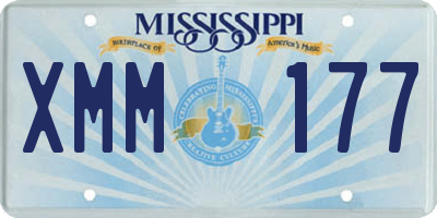 MS license plate XMM177