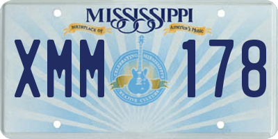 MS license plate XMM178