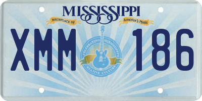 MS license plate XMM186