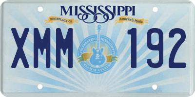 MS license plate XMM192