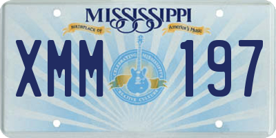 MS license plate XMM197