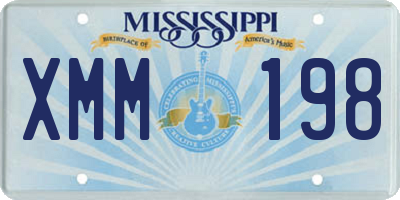 MS license plate XMM198