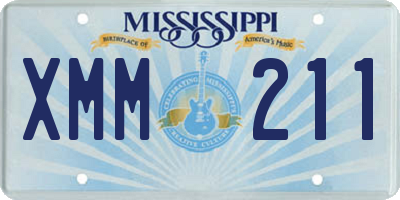 MS license plate XMM211