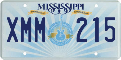MS license plate XMM215