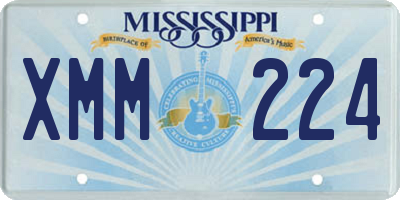MS license plate XMM224