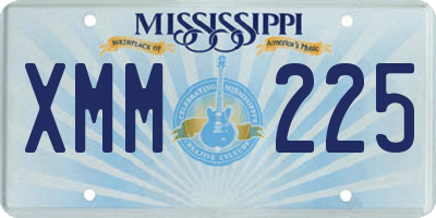 MS license plate XMM225