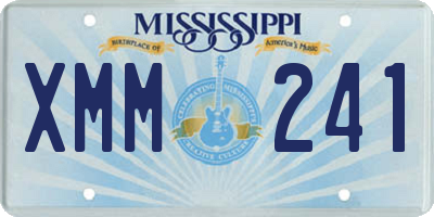 MS license plate XMM241