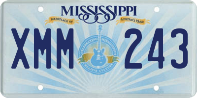 MS license plate XMM243