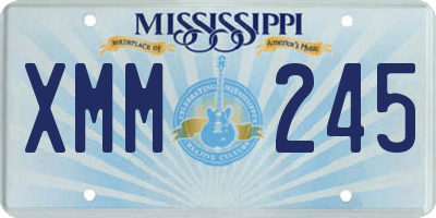 MS license plate XMM245