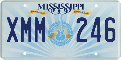 MS license plate XMM246