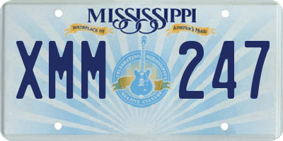 MS license plate XMM247