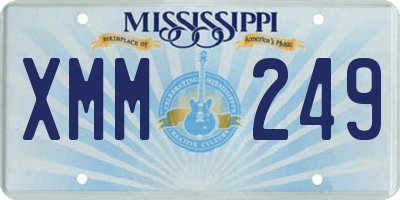 MS license plate XMM249