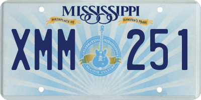 MS license plate XMM251