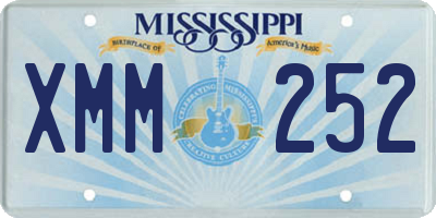 MS license plate XMM252