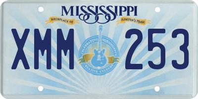 MS license plate XMM253