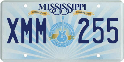 MS license plate XMM255