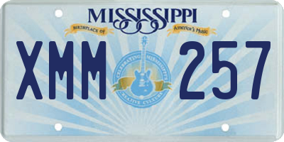 MS license plate XMM257