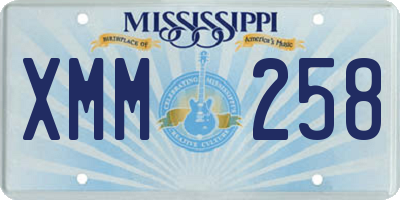 MS license plate XMM258