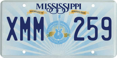 MS license plate XMM259
