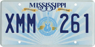 MS license plate XMM261