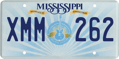 MS license plate XMM262