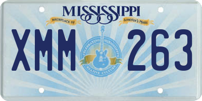 MS license plate XMM263