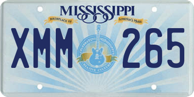 MS license plate XMM265