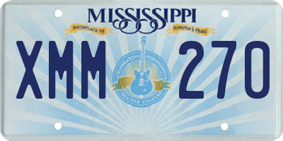 MS license plate XMM270