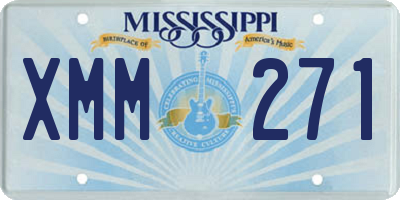 MS license plate XMM271