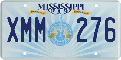 MS license plate XMM276