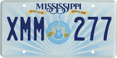 MS license plate XMM277