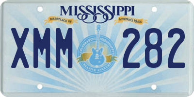 MS license plate XMM282
