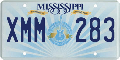 MS license plate XMM283