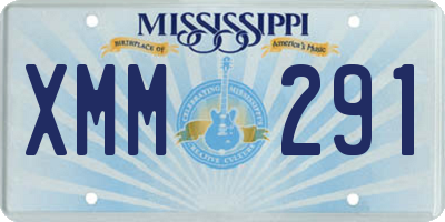 MS license plate XMM291