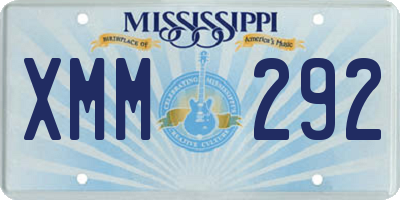 MS license plate XMM292