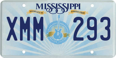 MS license plate XMM293