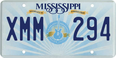 MS license plate XMM294