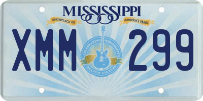 MS license plate XMM299
