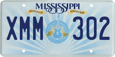 MS license plate XMM302