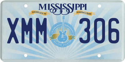 MS license plate XMM306